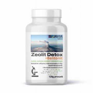 Zeolit Detox + Bentonit 120g Aktywny Klinoptylolit i Montmorylonit Najdrobniejszy N2-6μ Lawa Wulkaniczna